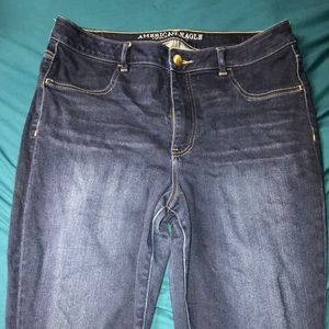 American eagle sky high distressed jeggings
